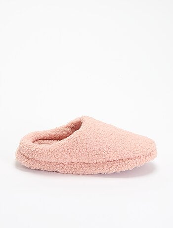 Muilpantoffels met schapenvachteffect