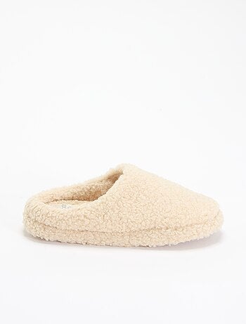 Muilpantoffels met schapenvachteffect