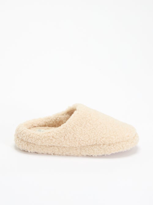 Muilpantoffels met schapenvachteffect - Kiabi
