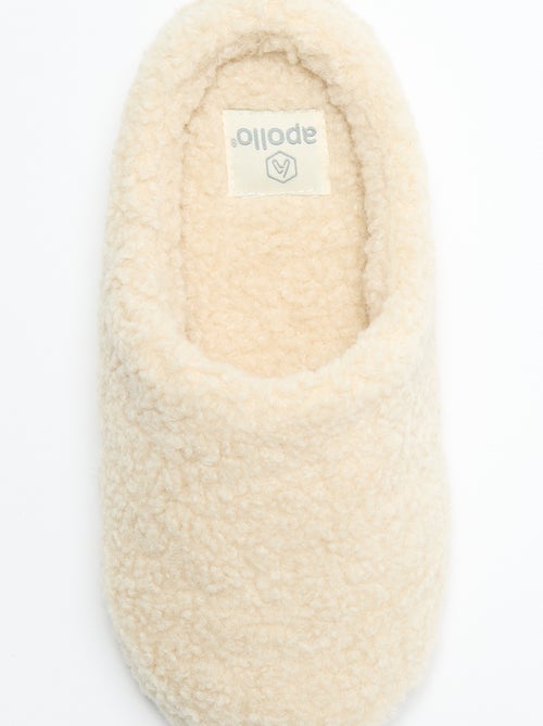 Muilpantoffels met schapenvachteffect - Kiabi