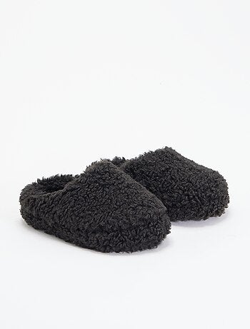 Muilpantoffels met schapenvachteffect