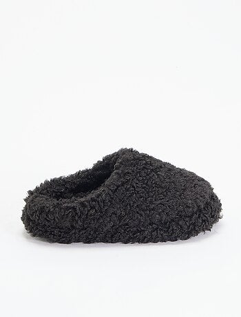 Muilpantoffels met schapenvachteffect