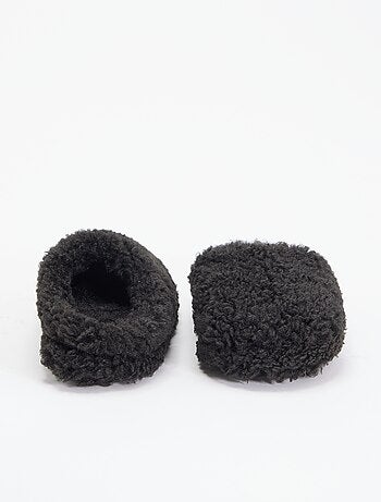 Muilpantoffels met schapenvachteffect