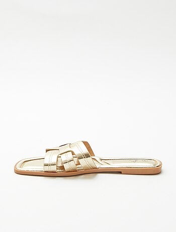 Muiltjes van imitatieleer met craquelé-effect