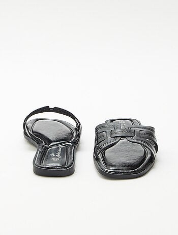 Muiltjes van imitatieleer met craquelé-effect