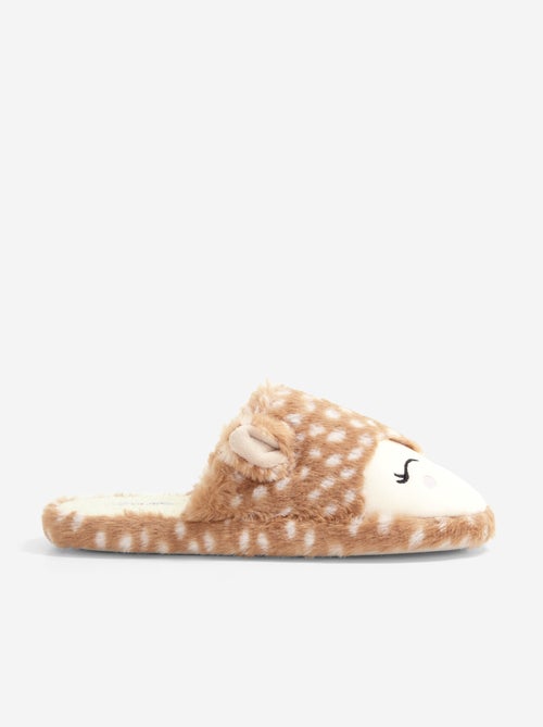 Muilvormige pantoffels met hertjes - Kiabi Muilvormige pantoffels met hertjes - Kiabi