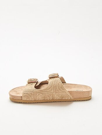 Mules à double bride en macramé