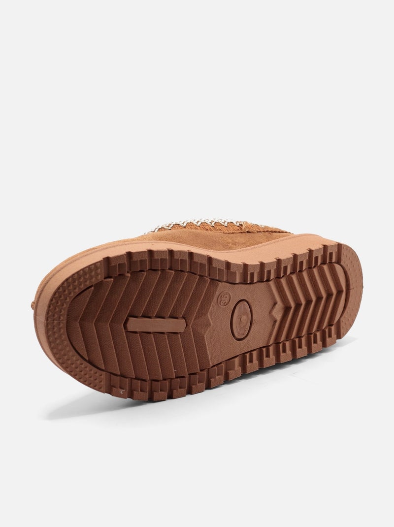 Mules à enfiler Camel - Kiabi
