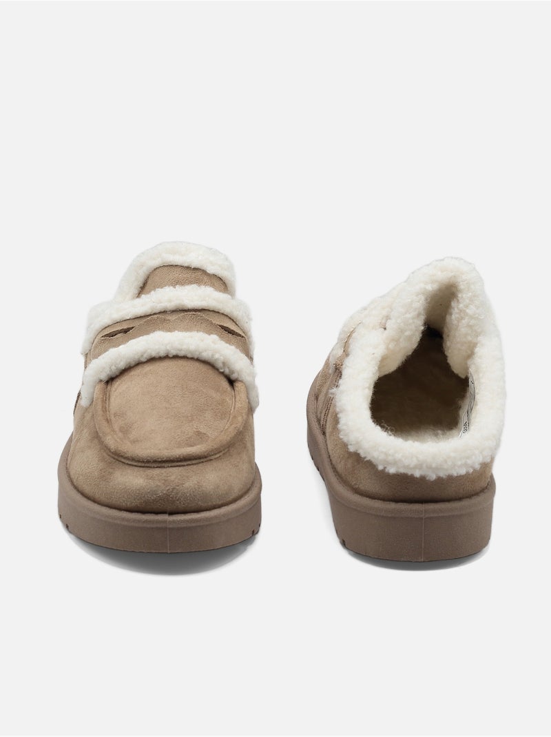 Mules à enfiler Kaki - Kiabi