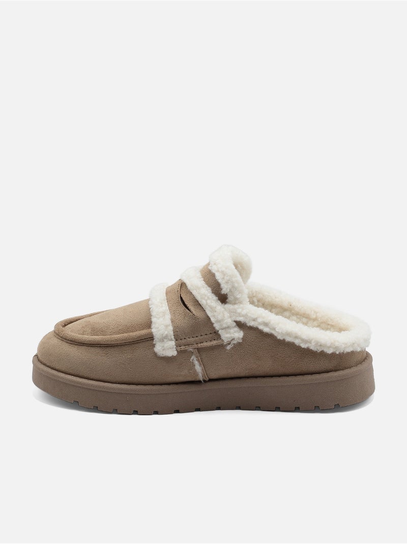 Mules à enfiler Kaki - Kiabi