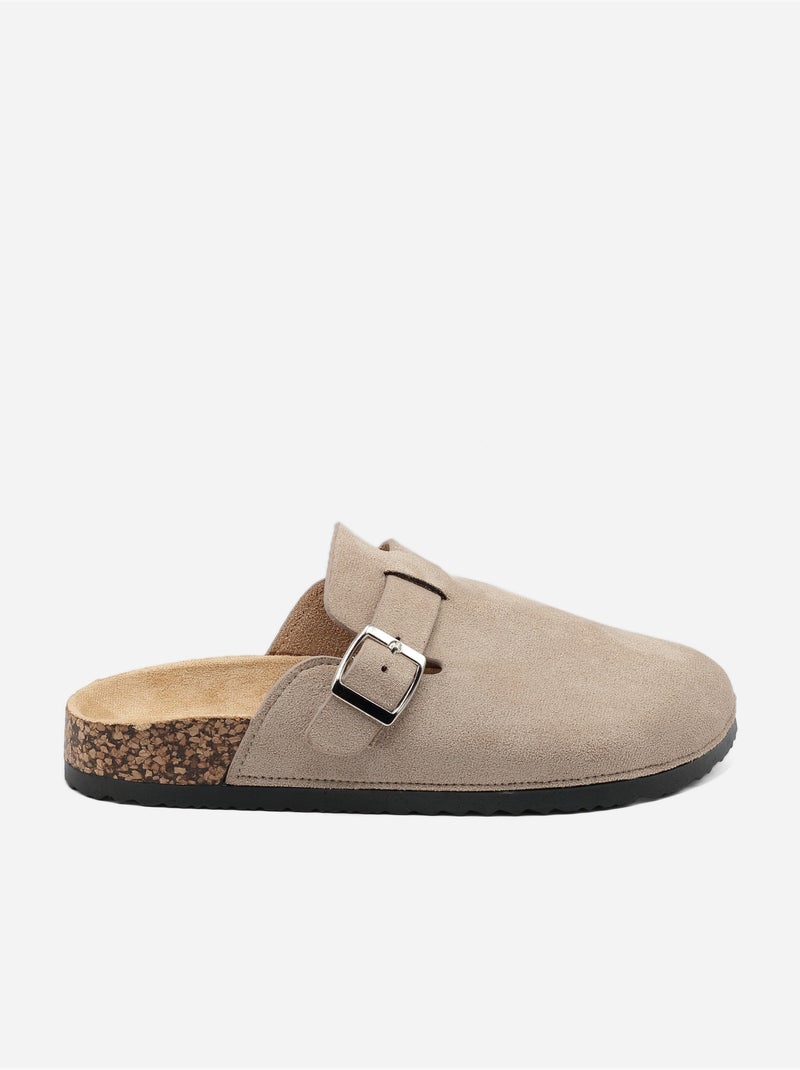 Mules à enfiler Taupe - Kiabi