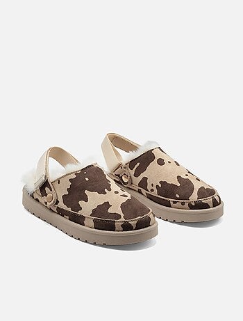 Mules à fausse fourrure