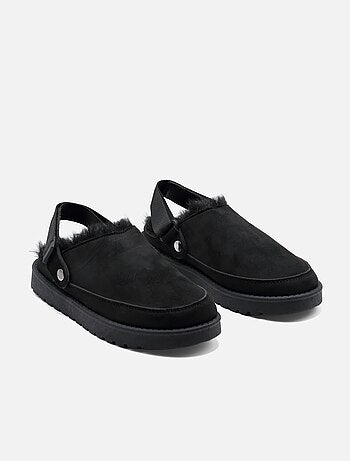 Mules à fausse fourrure