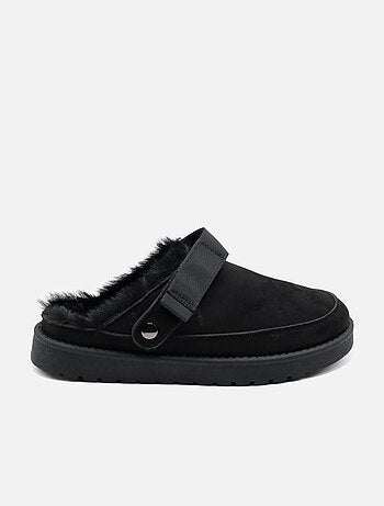 Mules à fausse fourrure