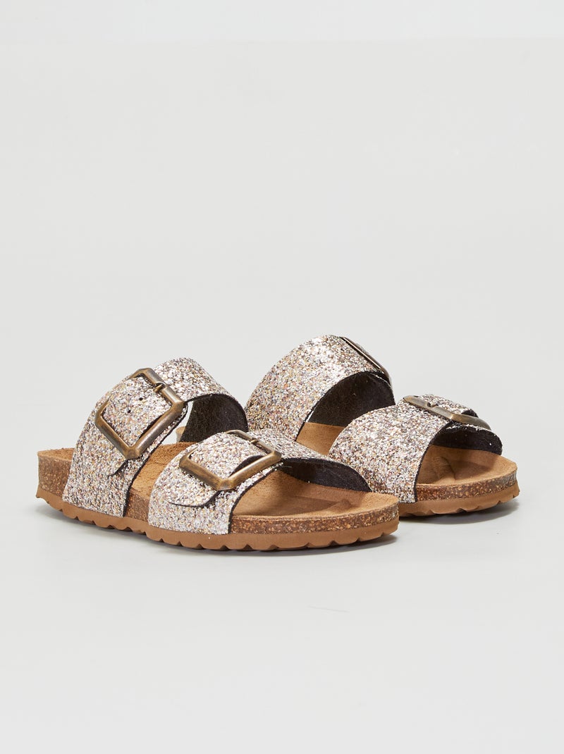 Mules à paillettes Gris - Kiabi