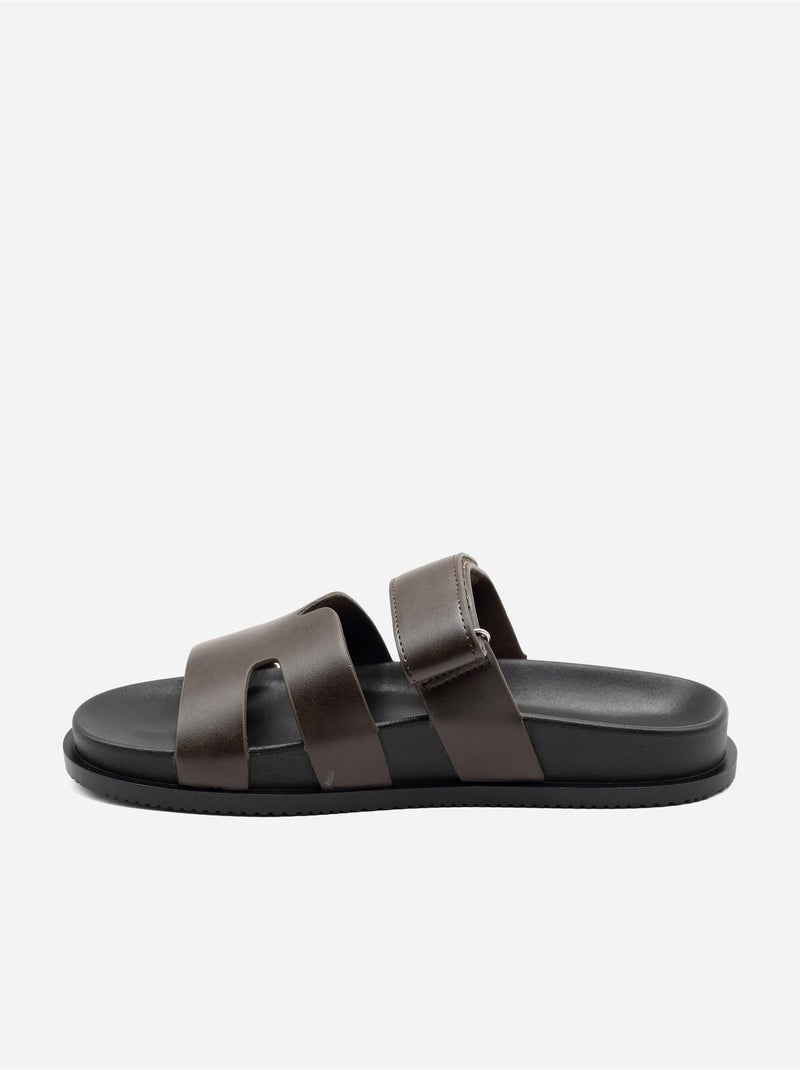 Mules à scratch Marron foncé - Kiabi