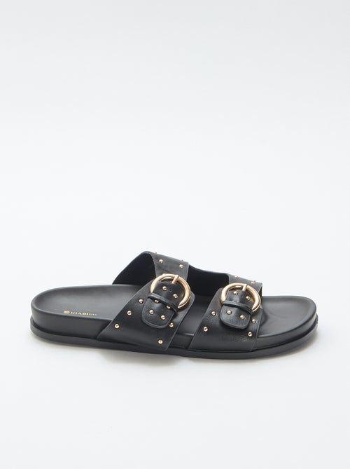 Mules avec brides à boucle dorée - Kiabi