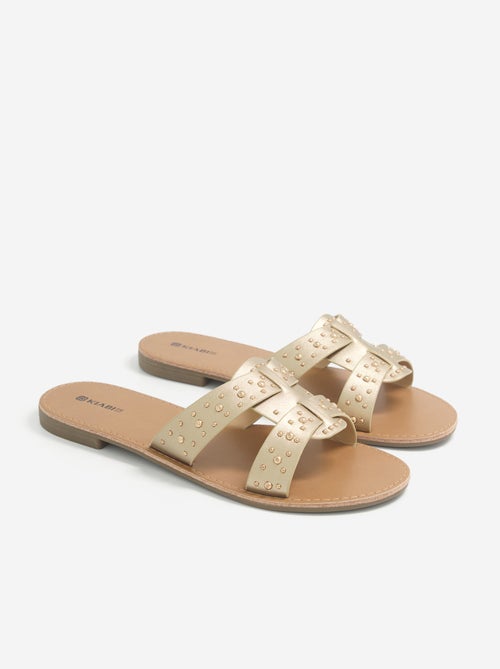 Mules avec brides cloutées - Kiabi