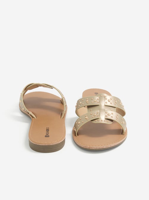 Mules avec brides cloutées - Kiabi