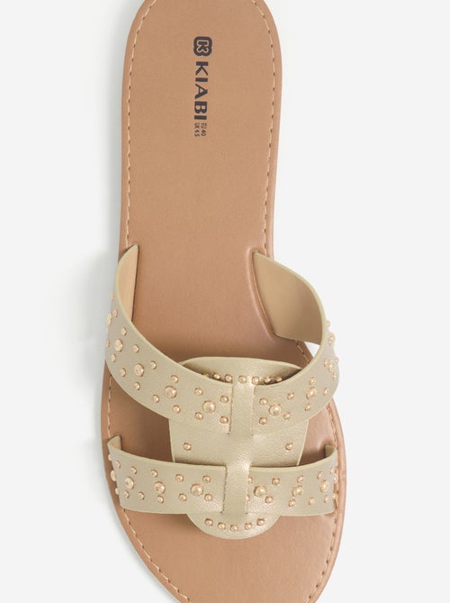 Mules avec brides cloutées - Kiabi