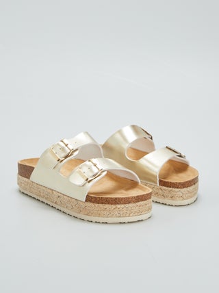 Mules avec semelle en corde