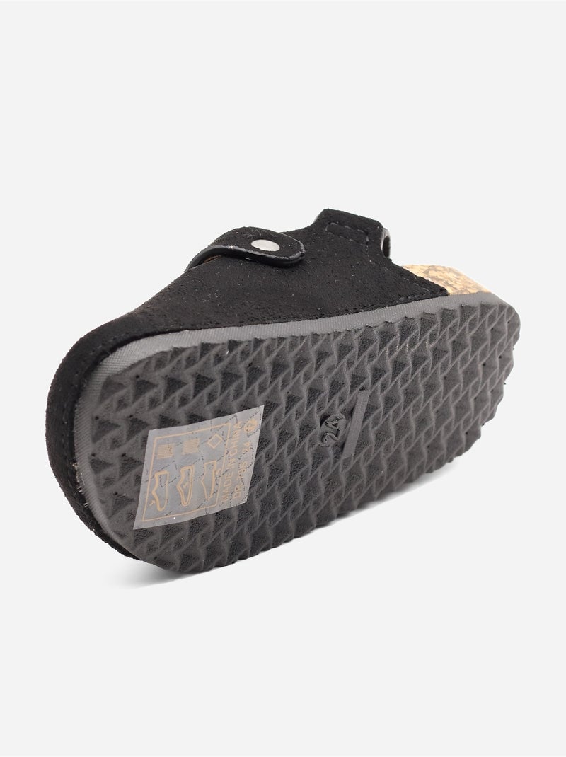 Mules Bébé à scratch Noir - Kiabi