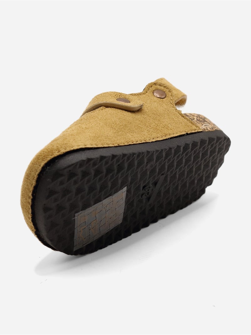 Mules bébé fourrées Camel - Kiabi