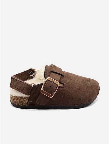 Mules bébé fourrées