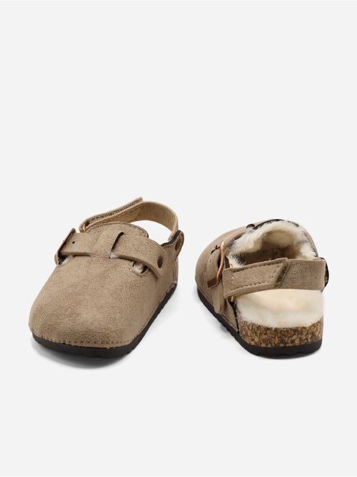 Mules bébé fourrées - Kiabi