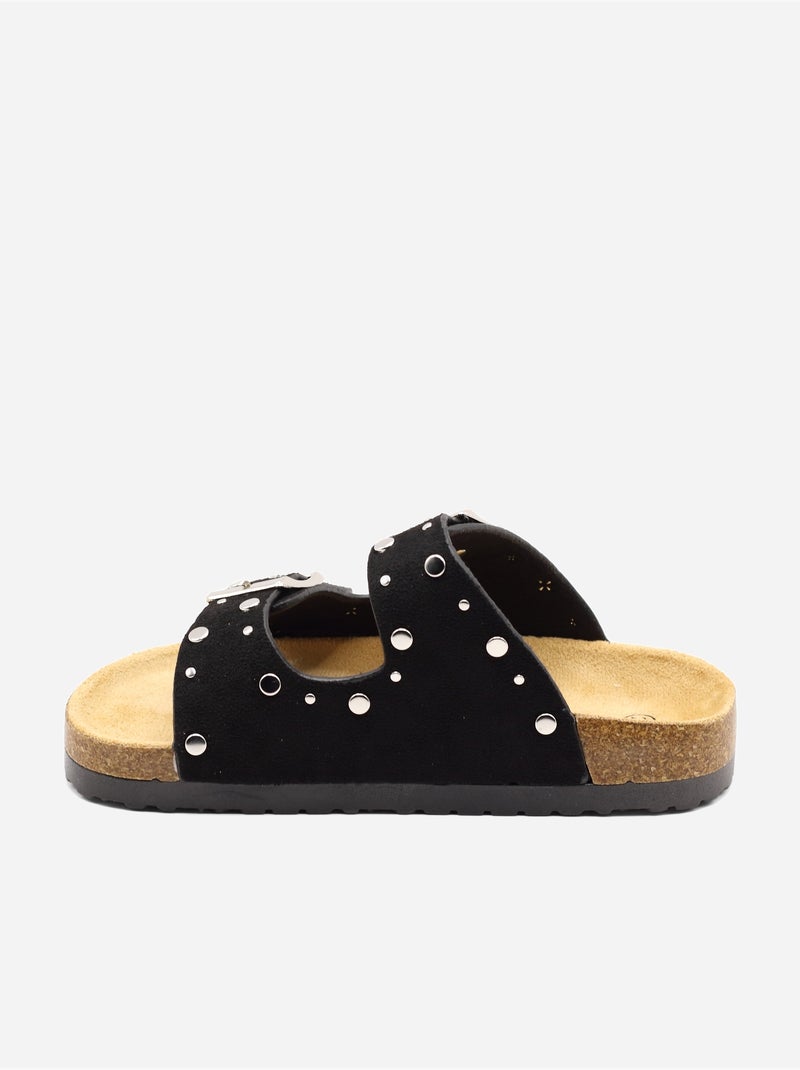 Mules cloutées Noir - Kiabi