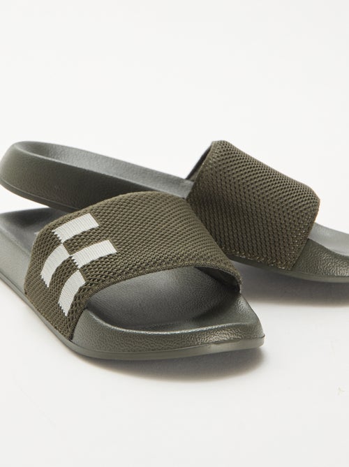 Mules de piscine avec bride en mesh - Kiabi