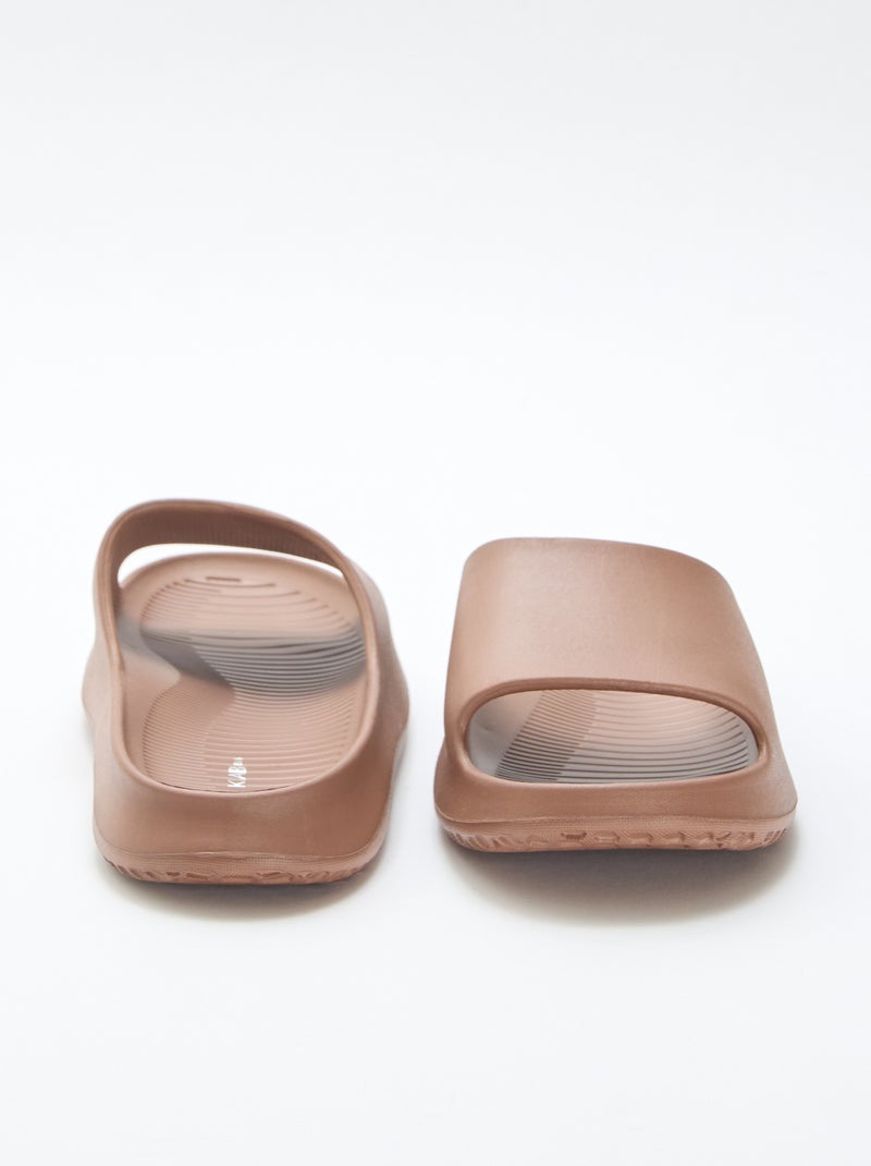 Mules de piscine compensées Marron - Kiabi