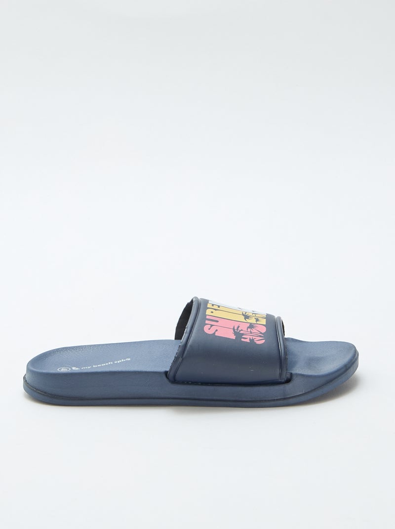 Mules de piscine 'surfing' Bleu - Kiabi