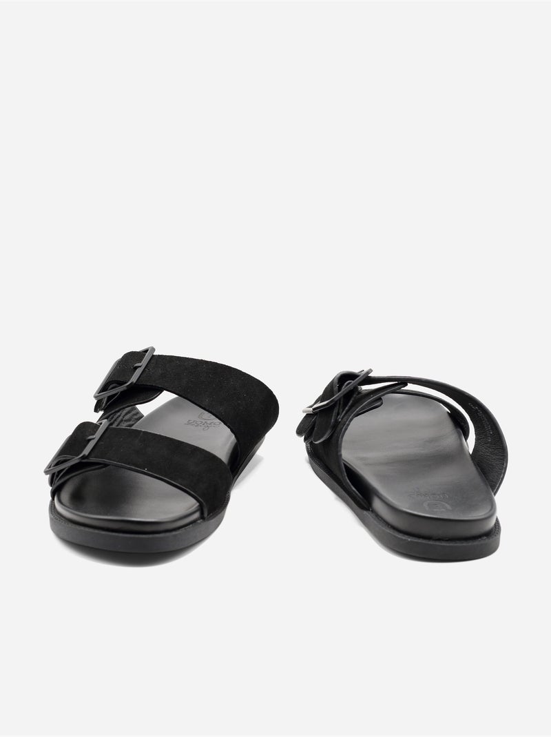 Mules double brides - Uomo Noir - Kiabi