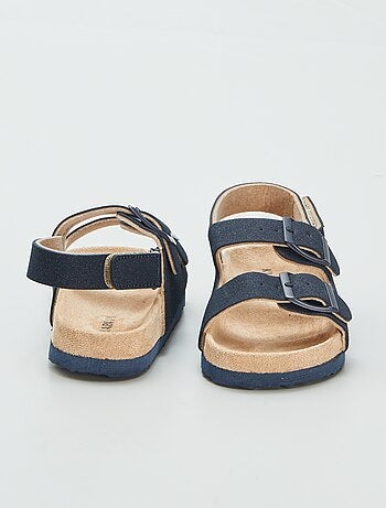 Mules en suédine ajustable par scratch