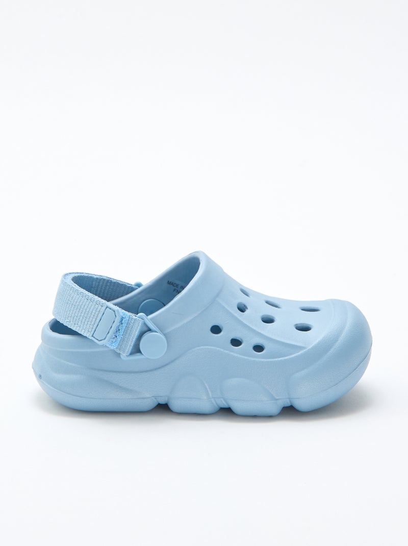 Mules fermées de plage unie Bleu - Kiabi