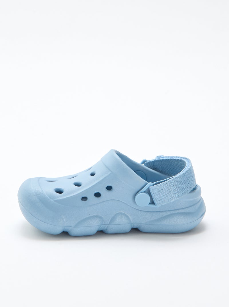 Mules fermées de plage unie Bleu - Kiabi