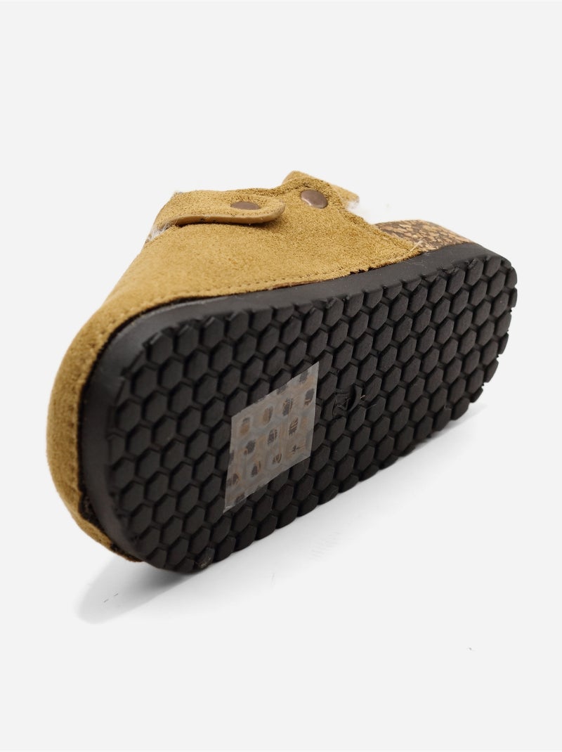 Mules fourrées Camel - Kiabi