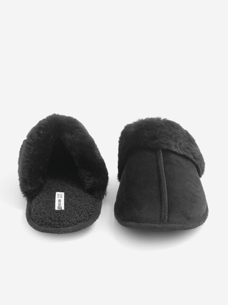 Mules fourrées Noir - Kiabi