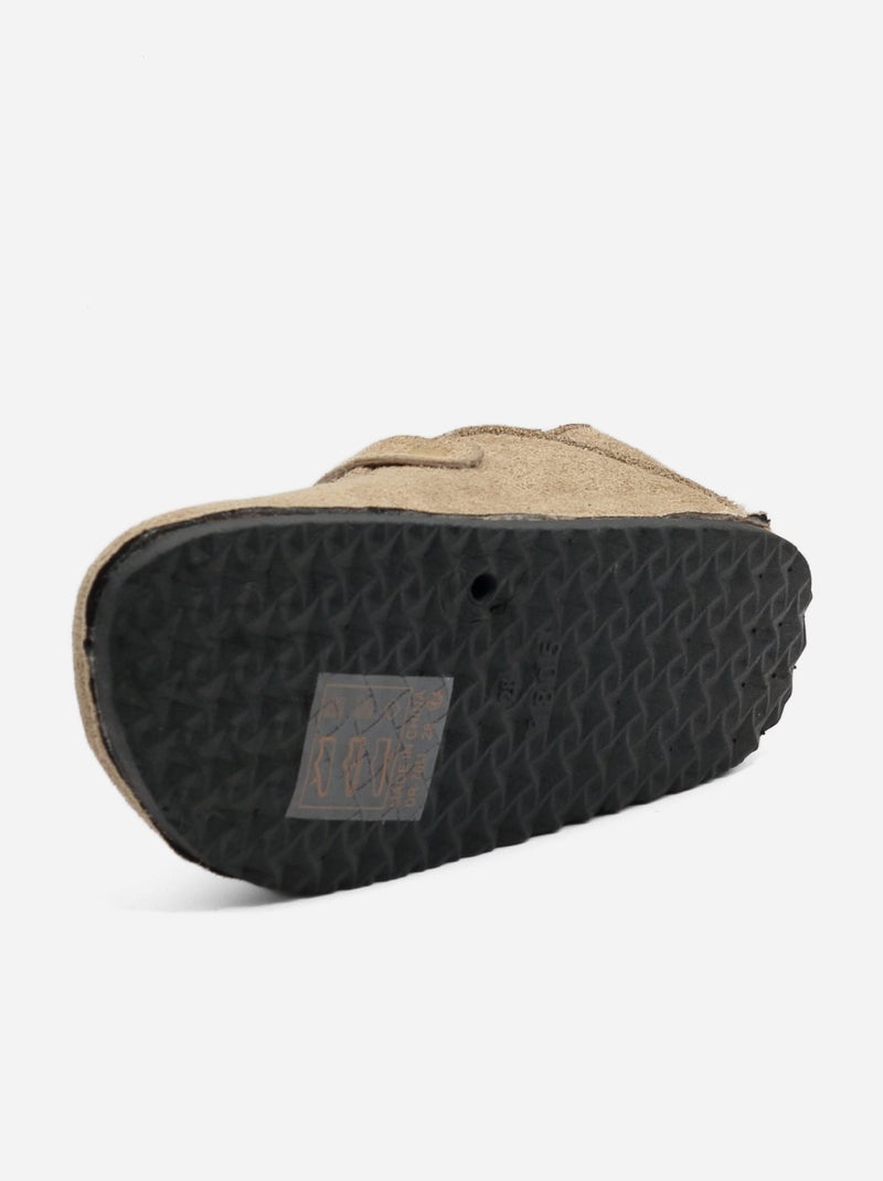 Mules fourrées Taupe - Kiabi