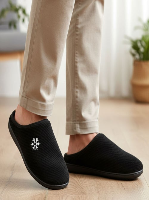 Mules homme hiver fourrées NU10927 - Kiabi Mules homme hiver fourrées NU10927 - Kiabi