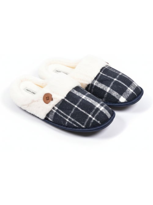 Mules homme Jacquard écossais MU9732 - Kiabi Mules homme Jacquard écossais MU9732 - Kiabi