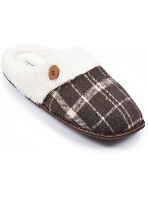 Mules homme Jacquard écossais MU9732 - Kiabi Mules homme Jacquard écossais MU9732 - Kiabi