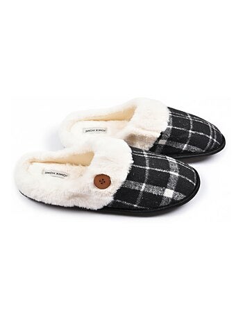 Mules homme Jacquard écossais MU9732