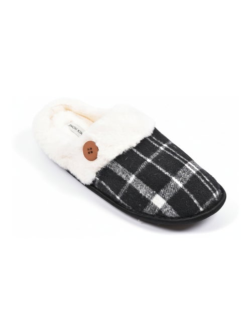 Mules homme Jacquard écossais MU9732 - Kiabi Mules homme Jacquard écossais MU9732 - Kiabi