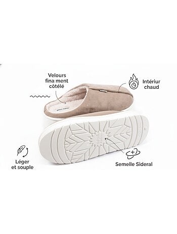 Mules homme velours côtelé MU10121