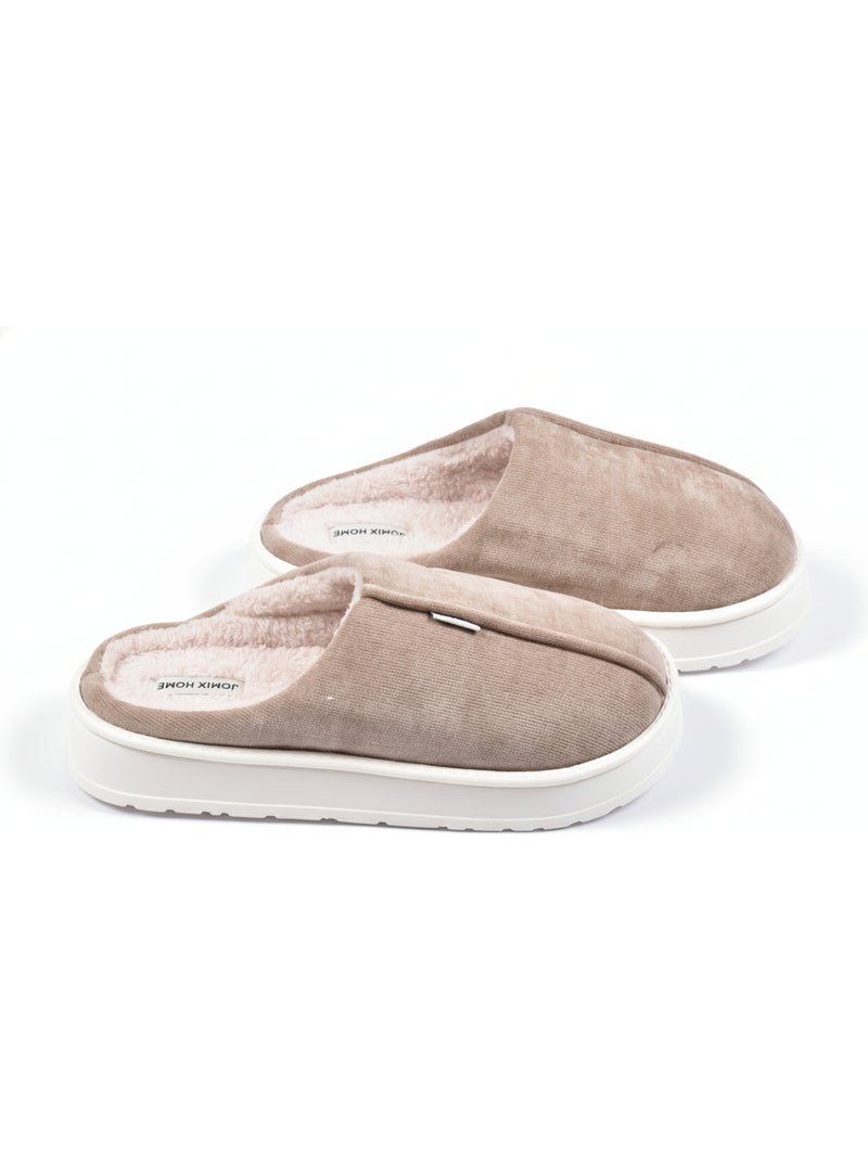 Mules homme velours côtelé MU10121 Taupe - Kiabi