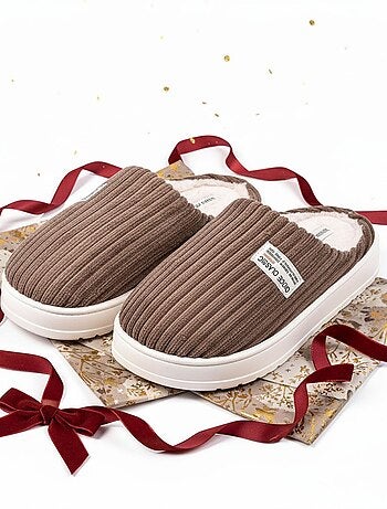 Mules homme velours côtelé MU10122