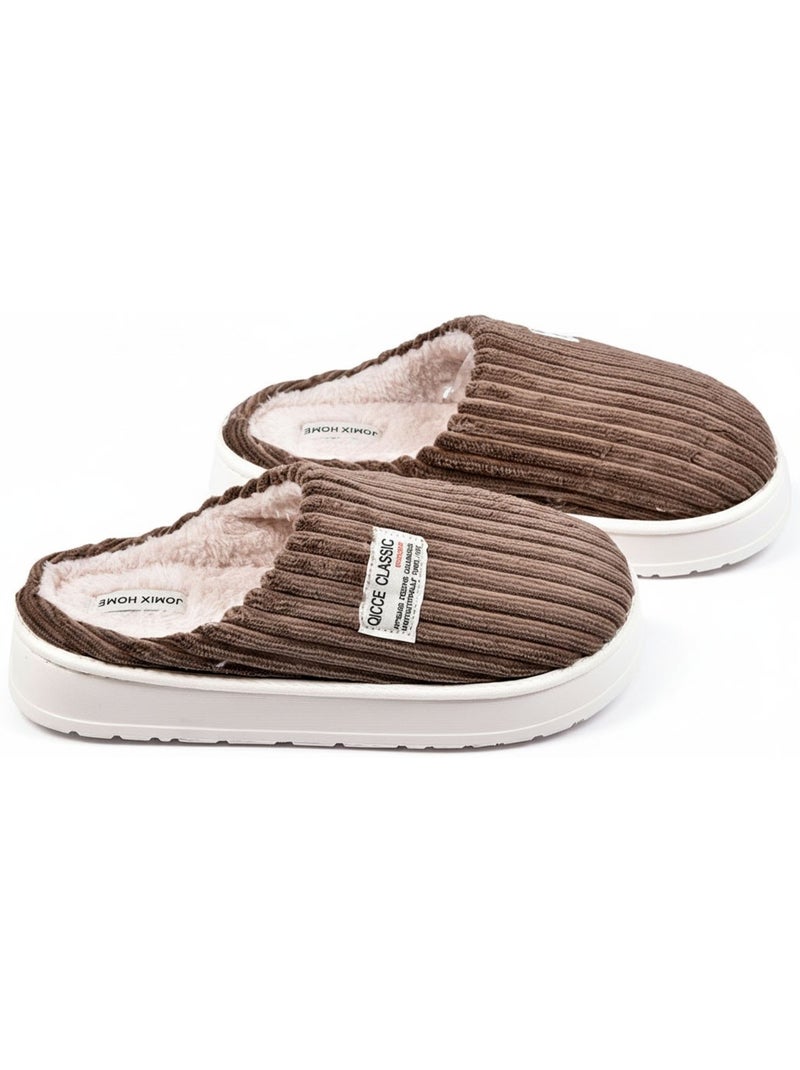 Mules homme velours côtelé MU10122 Marron - Kiabi