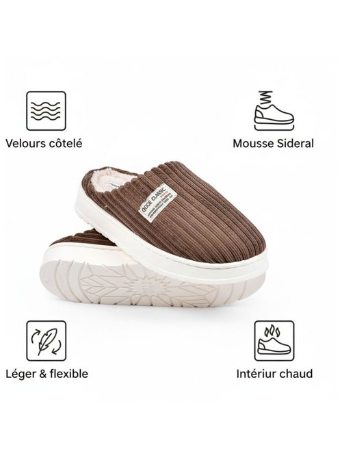 Mules homme velours côtelé MU10122 - Kiabi Mules homme velours côtelé MU10122 - Kiabi